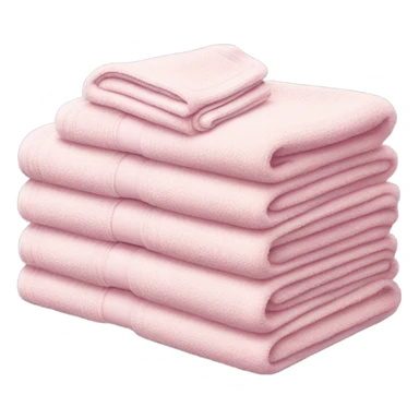 a stack of light pink towels sticker