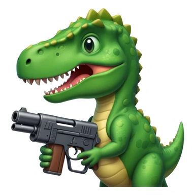 Dino with a gun sticker