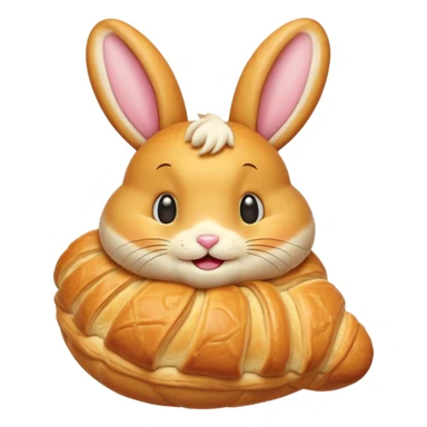 bunny croissant sticker