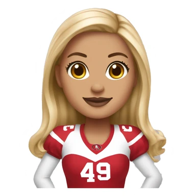 49ers cheerleader ￼ sticker