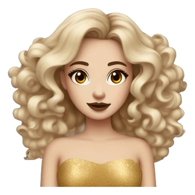 Create the zodiac sign leo as a pale brunette girl with elaborate makeup and dress that matches the zodiac sign  sticker