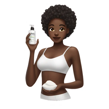 Black girl doing skincare aesthetic  sticker