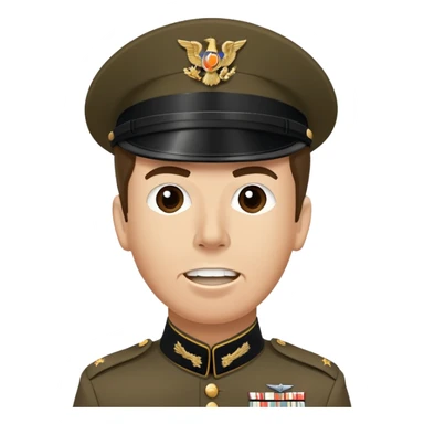 Rick Astley with straight face but with front teeth out and the picture is from the era of the 1900s or 1910s and he kinda has either Civil War or WW1 flashbacks sticker