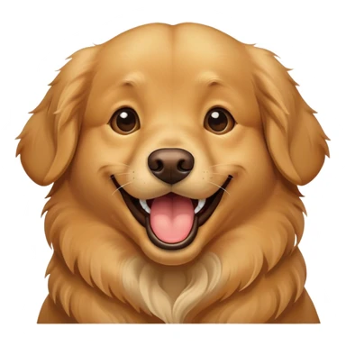 golden retriever with upper lip stuck to teeth  sticker
