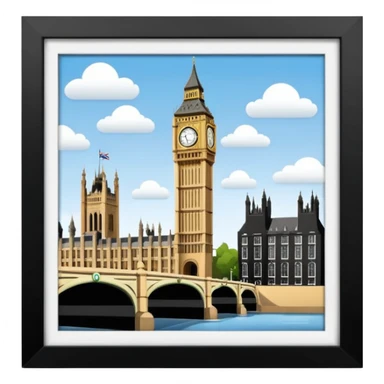 big ben london no image border sticker