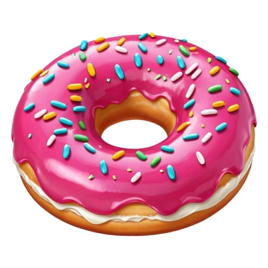 Pink donut sticker