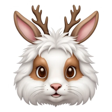 rabbit with deer antlers sticker