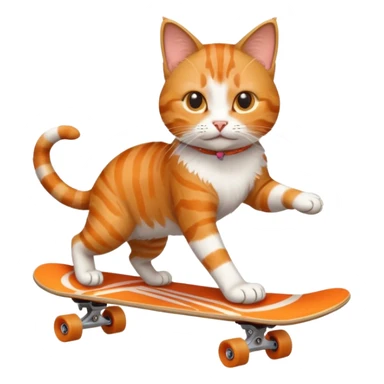 CAt skateboarding  sticker