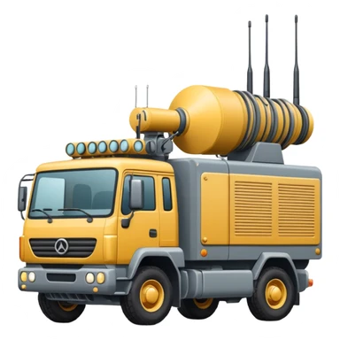 truck with electronic warfare equipment sticker
