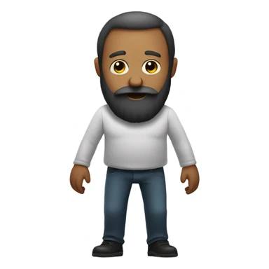 A giant Beard gy that is so big it goes down to hips sticker