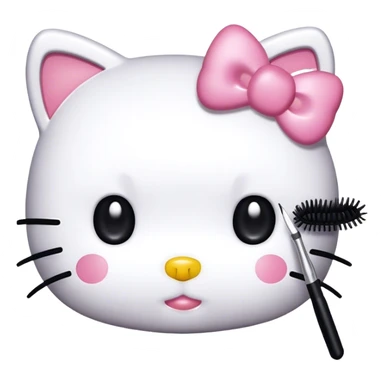 HELLO KITTU sanrio with mascara spoolie sticker