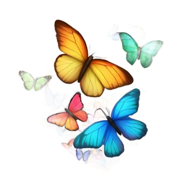 Cute Heart with butterflies  sticker