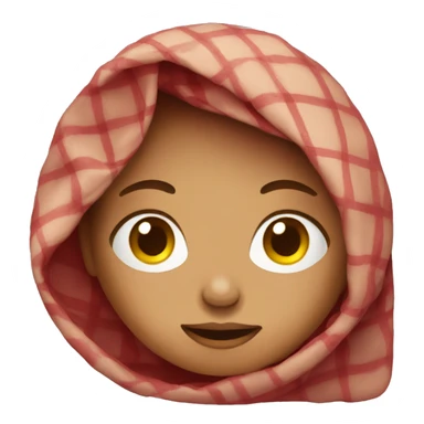 Woman with cherry hair in a blanket sticker