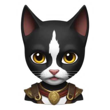 black cat kratos from god of war sticker