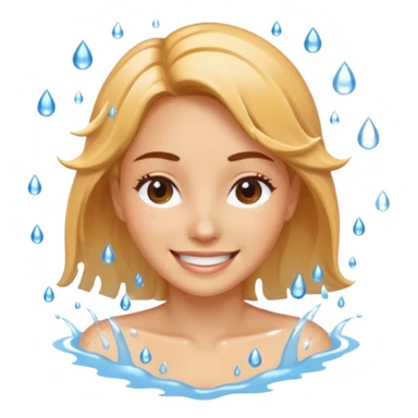 Woman splashed sticker