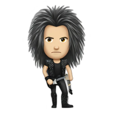 80s hairmetal artist sticker