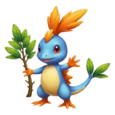 Mudkip-Treecko-Torchic-fusion (full body) sticker