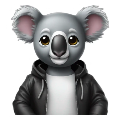 koala in black latex suit sticker