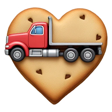 cookie heart with 18 wheeler sticker