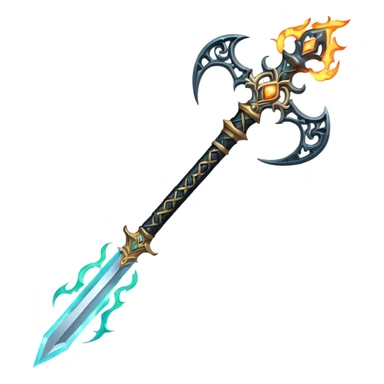 magical greatsword with a Eldritch black fire powers in it sticker