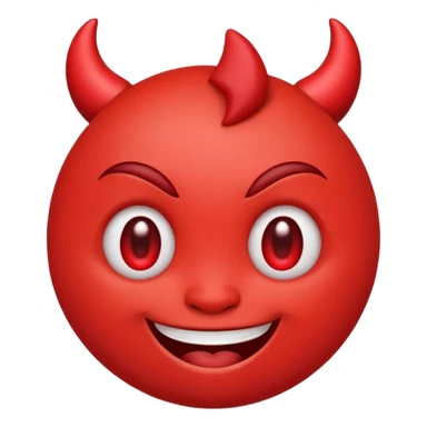 smiling emoji face with heart eyes and small devil horns, playful and cheeky sticker