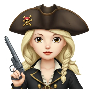 Lady Pirate With Gun. sticker