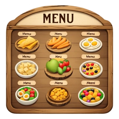 Menu food board sticker
