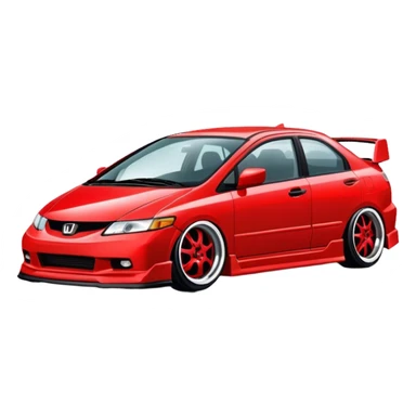 Red Honda civic ed8 CFX  sticker