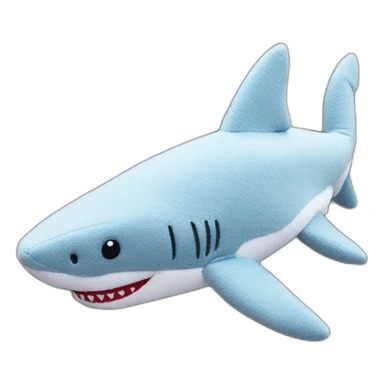 Shark wool plushie sticker