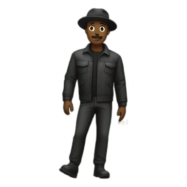 homme noir qui travaille dans les champs sticker