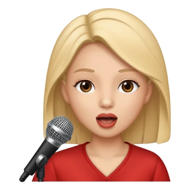 Gonemili Grace, avec micro qui chante sticker