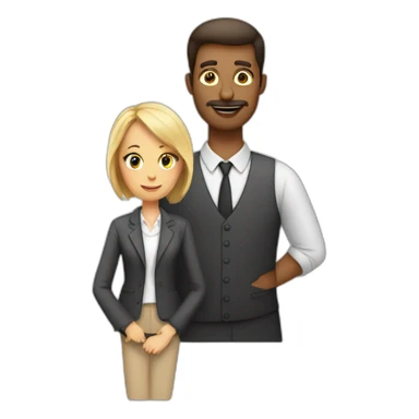 teacher vs tutor two white people woman and man sticker