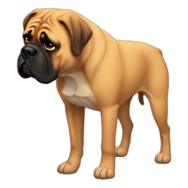 bullmastiff sad sticker