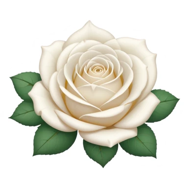 white rose, without green leaves, just flower sticker