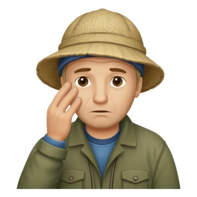 facepalm fisherman sticker