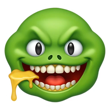 Evil greedy hungry salivating emoji sticker