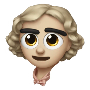 eyeroll with bow sticker