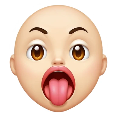 face with exaggerated pout and tongue out sticker