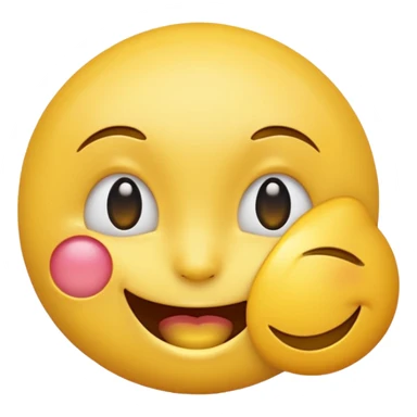 an 'inner emoji' concept: a winking emoji with a tiny laughing emoji inside one eye sticker
