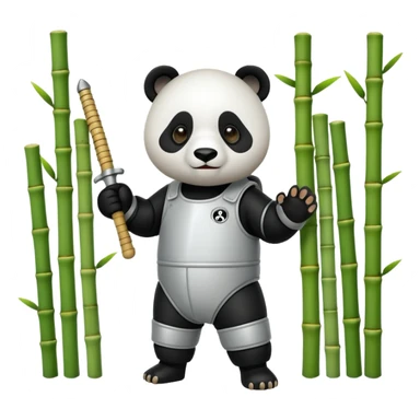 Panda fencing  sticker