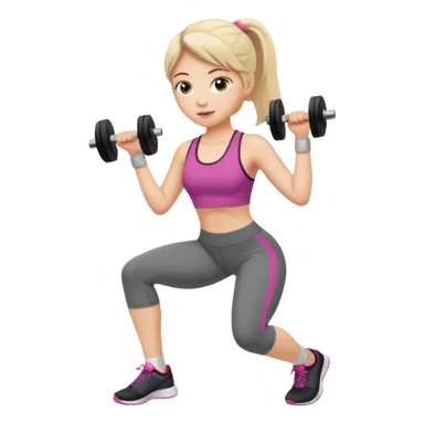 Una chica aestetic haciendo ejercicio  sticker