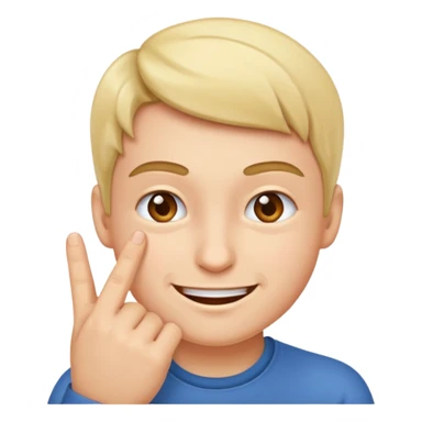 Face smirking and pinching fingers  sticker