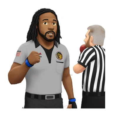 ufc referee herb dean making a stoppage in the octagon sticker