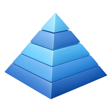 pyramid with three layers (blue) sticker
