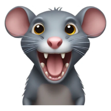 scary evil rat sticker