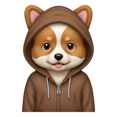 Dog with a hoodie sticker