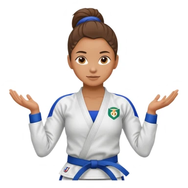 gymnast girl wearing a bjj gi sticker