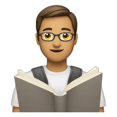 Translator with a book sticker