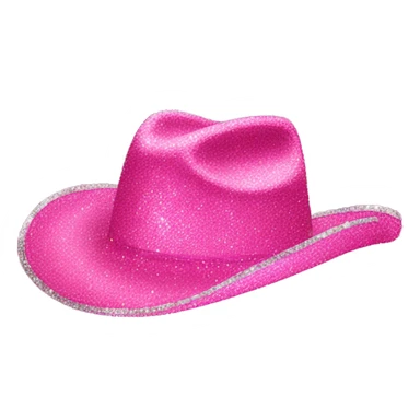 pink sparkly cowboy hat sticker