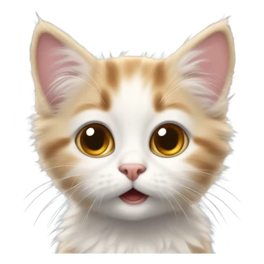 Kitten coughing sticker